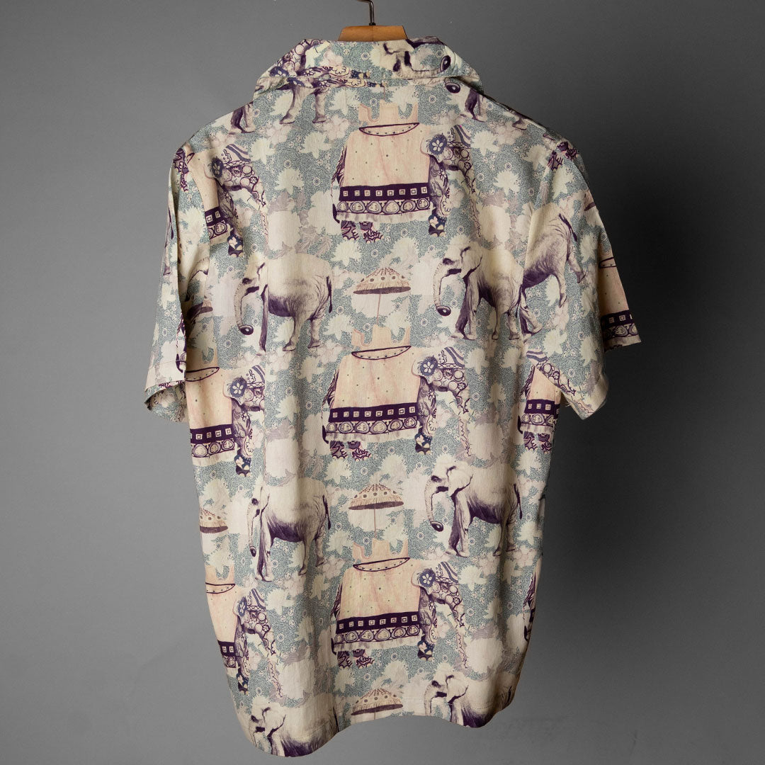 Premium Cotton Shirt with Cuban Collar #142