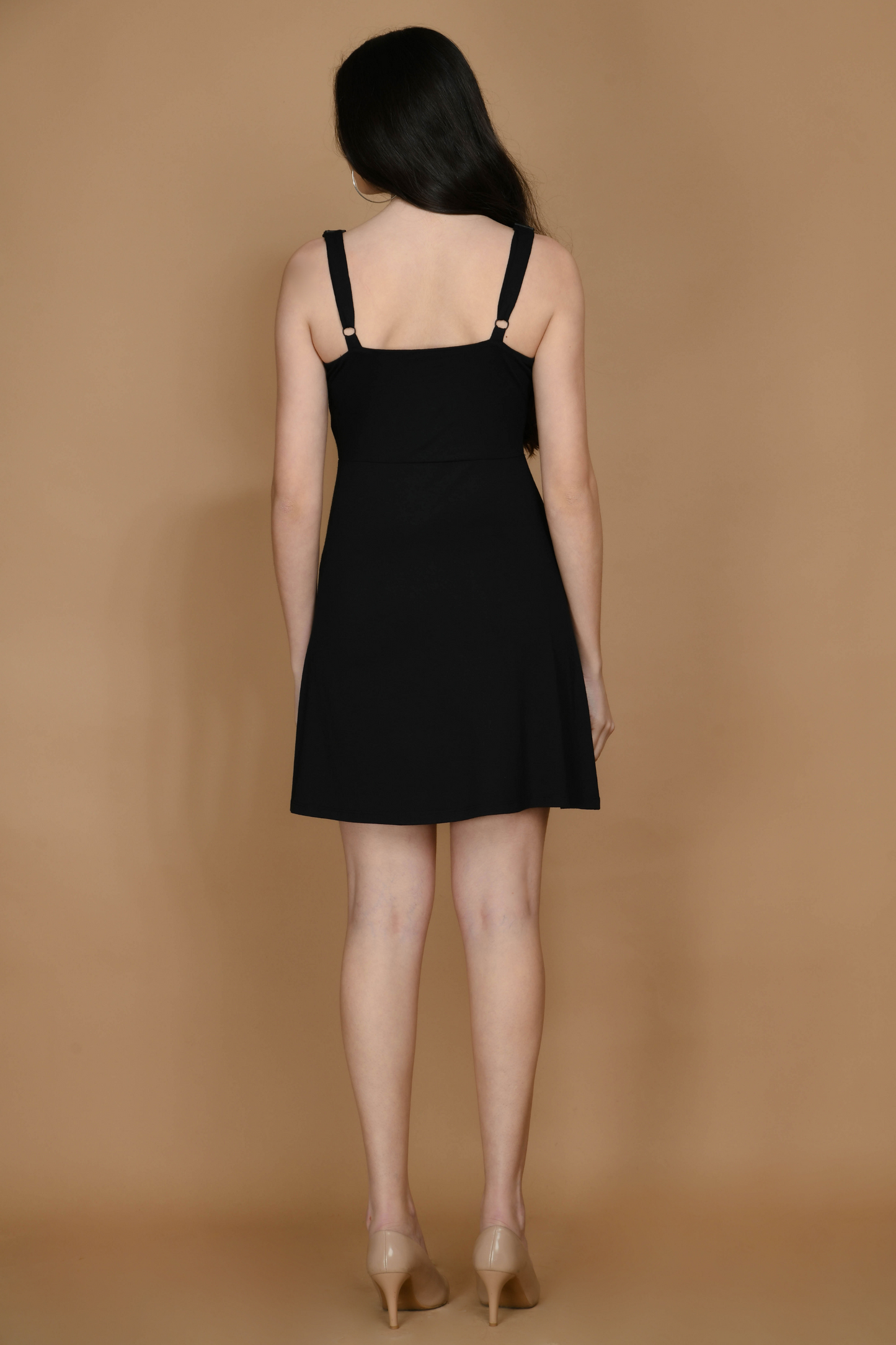 Black Sleeveless Mini Dress #109